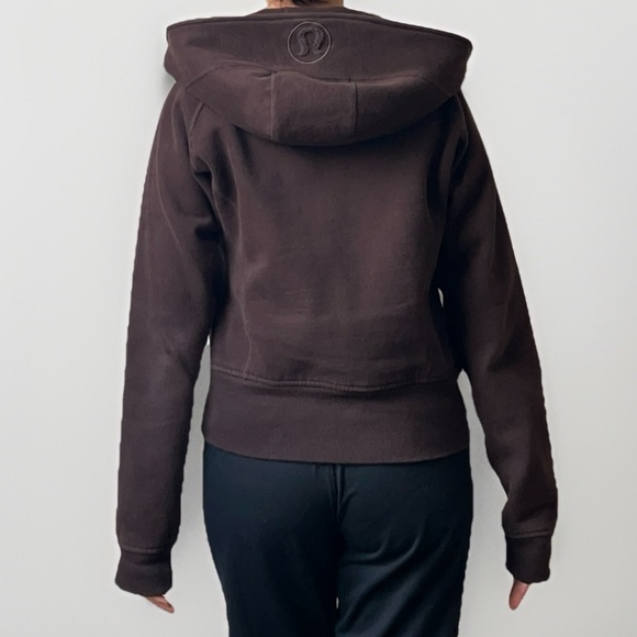Lululemon Chocolate Brown Scuba Full-Zip Hoodie Size 4 - Picture 3 of 16